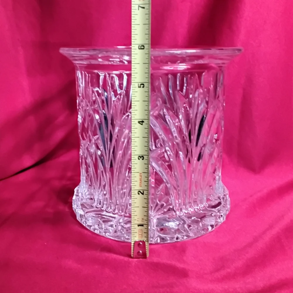 Vintage Starburst Bucket ~ Heavy Glass Scalloped Bottom